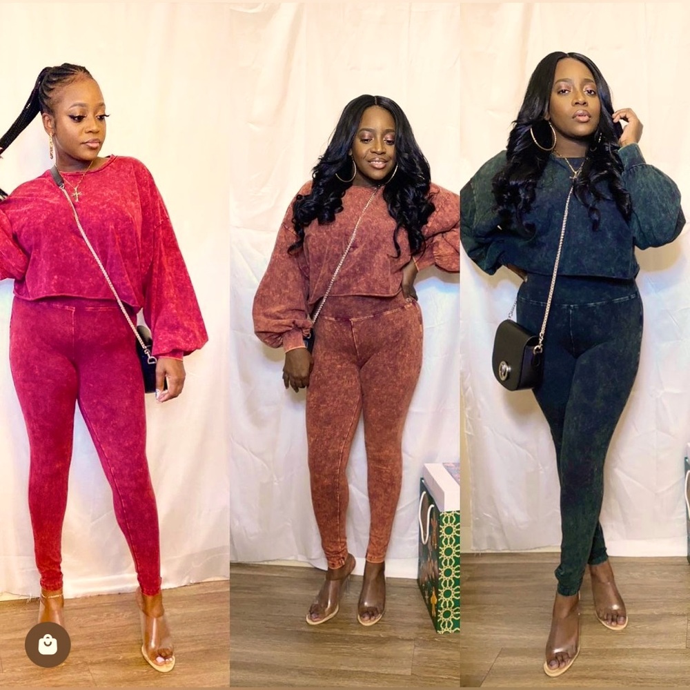 Mineral Wash Legging Set